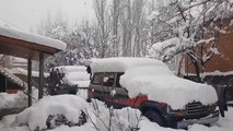 Skardu Heavy Snow falling April 2017