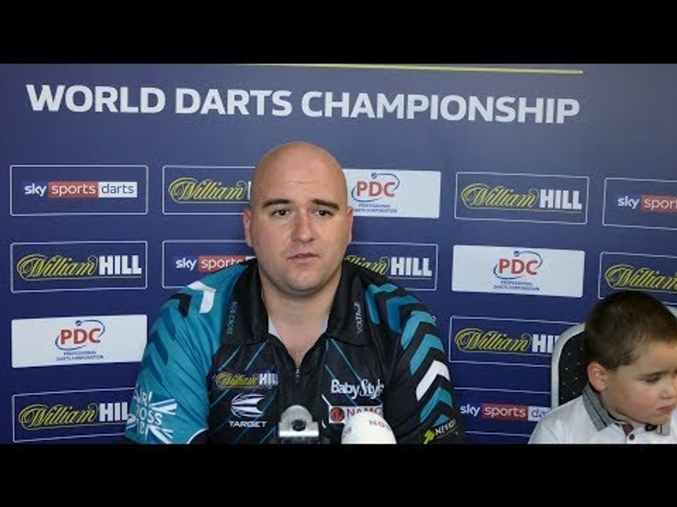 Rob Cross reaction to beating Michael van Gerwen | William Hill World Darts Championship