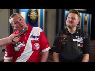Funny interview from World Darts Trophy   Glen Durrant and Jim Williams swap personalities