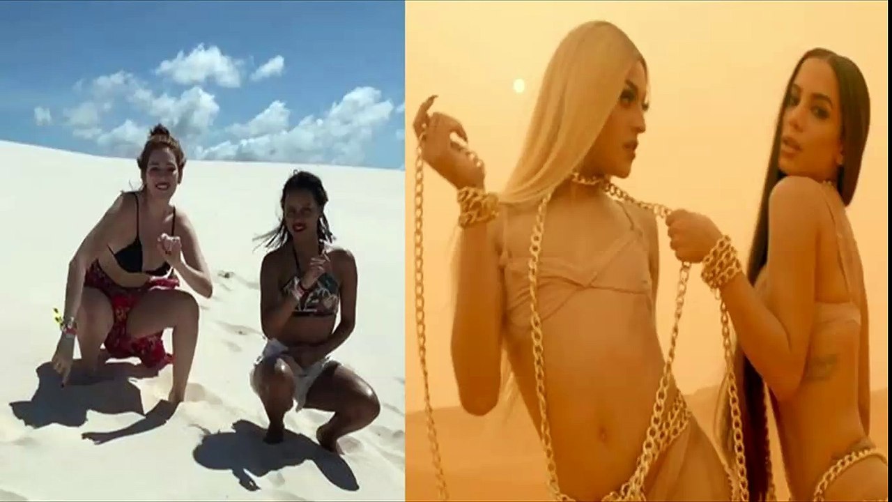 Ana Clara e Gleici imitam Anitta e Pabllo Vittar no clipe de "Sua Cara"