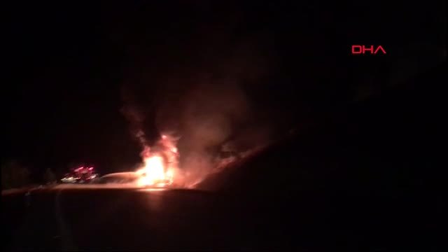 Adana Boya Yüklü Tır, Alev Alev Yandı