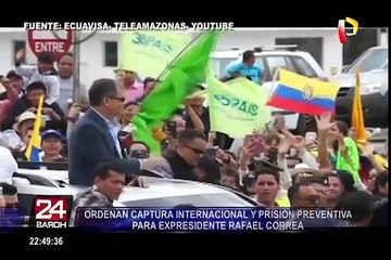 Скачать видео: Ecuador: ordenan prisión preventiva contra exmandatario Rafael Correa