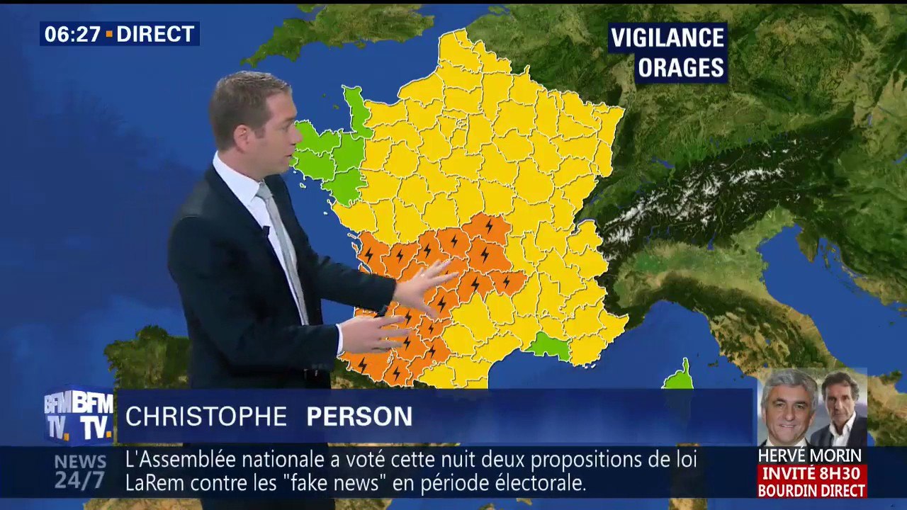 19 départements ont été placés en vigilance orange orages ce mardi. Pour les températures, elles sont toujours très élevées