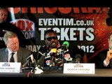 DAVID HAYE V DEREK CHISORA FINAL PRESS CONFERENCE