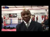 Boxers Chris Eubank Chris jr and trainer Ronnie Davies talk boxing