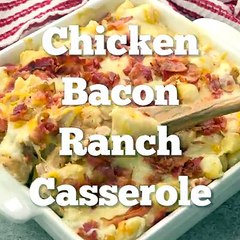 Chicken Bacon Ranch Casserole is one of my most popular recipes!! Full Recipe Here:::