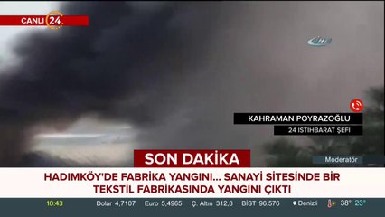 Hadımköy'de fabrika yangını