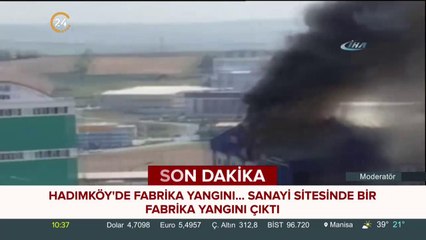 Hadımköy'de fabrika yangını çıktı