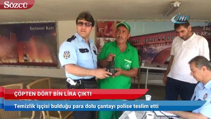 Çöpten 4 bin lira çıktı