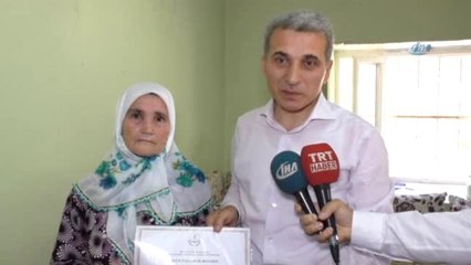 Engelli Fatma Nine, 60 Yaşında Okuma Yazmayı Öğrendi