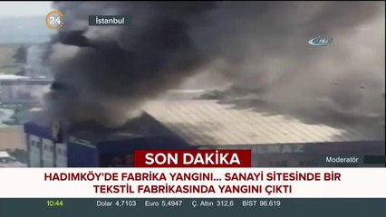 Hadımköy'de fabrika yangını
