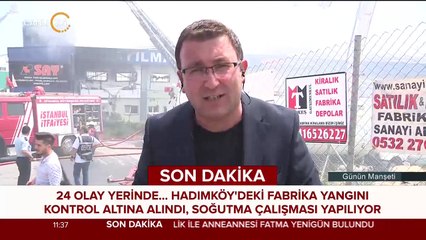 İstanbul Hadımköy'de korkutan yangın