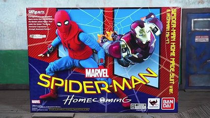 S.H. Figuarts Spider-Man Homecoming Movie Homemade Suit Spider-Man & MK47 Iron Man 2-Pack Review