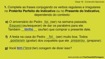 Clases de Portugués - Clase 16.2 - Ejercicios: PASADO PERFECTO - NIVEL BÁSICO A2