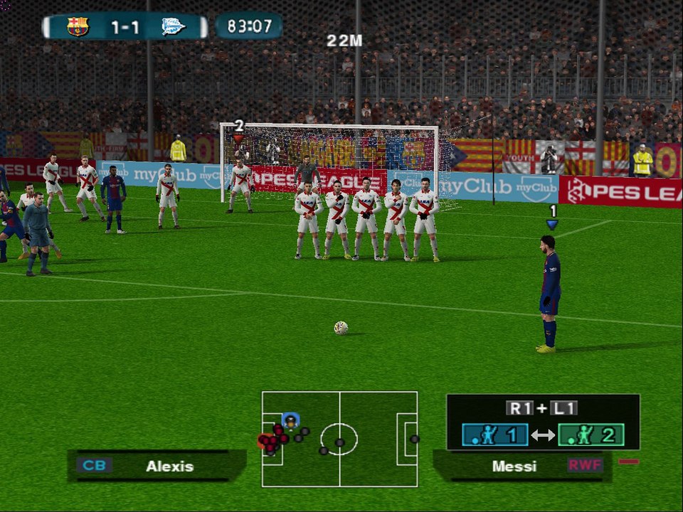 LIONEL MESSI AMAZING FREE KICK GOAL - Barcelona vs Alavés  28/01/2018 La Liga (PES 2018 PS2)