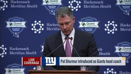 Lights go out during Pat Shurmur introduction with Giants