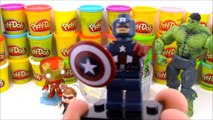 Giant Hulk Playdoh Surprise Egg with Marvel Transformers and TMNT toys!