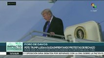 Protestan contra asistencia de Trump al Foro Económico en Davos