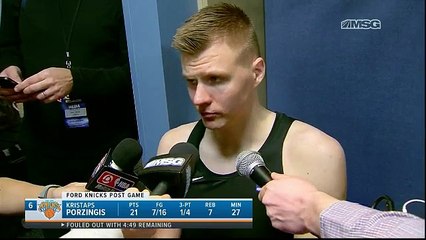 Knicks Locker Room: KP postgame Jan 25 @ Nuggets