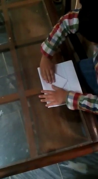 How to make Aeroplane by paper (mustafa)....child special