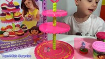 ΝΤΟΡΑ Η ΜΙΚΡΗ ΕΞΕΡΕΥΝΗΤΡΙΑ Dora The Explorer Playdough Cupcakes Plastelina Crayola Play Doh for Kids