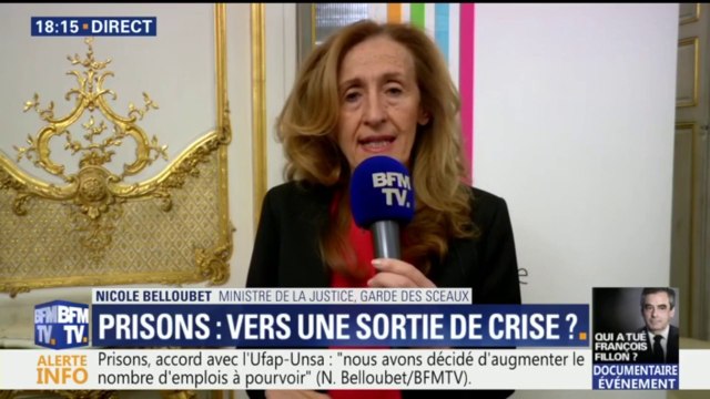 Nicole Belloubet appelle les surveillants pénitentiaires à reprendre leur travail