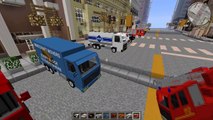 Minecraft EXTREME VEHICLES MOD / DRIVE AROUND IN SWAT CARS AND FIRE ENGINES!! Minecraft