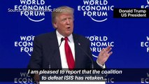 In Davos, Trump blasts 'fake news' and hails victories over IS