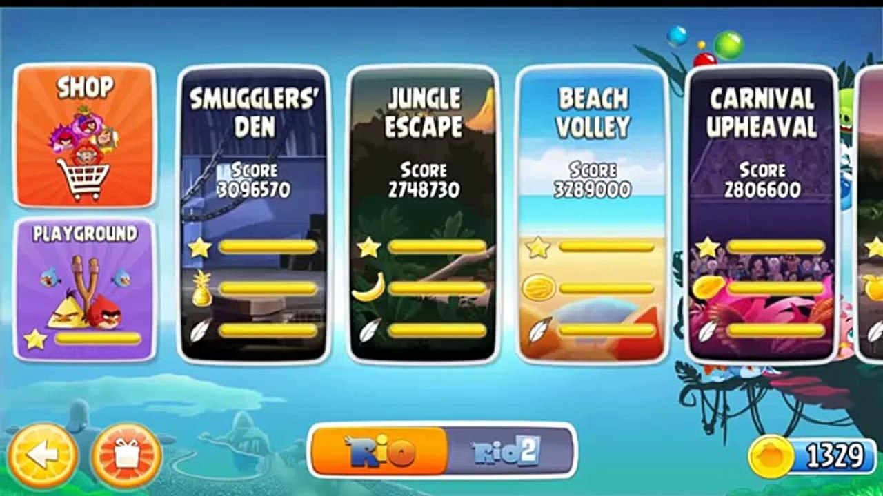Angry Birds Rio Jungle Escape All levels