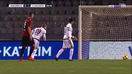 0-1 Nejc Skubic Penalty Goal Turkey  Süper Lig - 26.01.2018 Genclerbirligi 0-1 Konyaspor