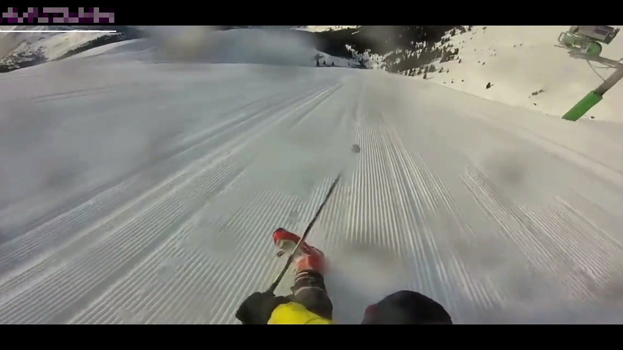 ça devait etre sa plus belle descente en ski il fini en glissade extreme