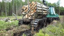 Timberjack 810D, logging in mud