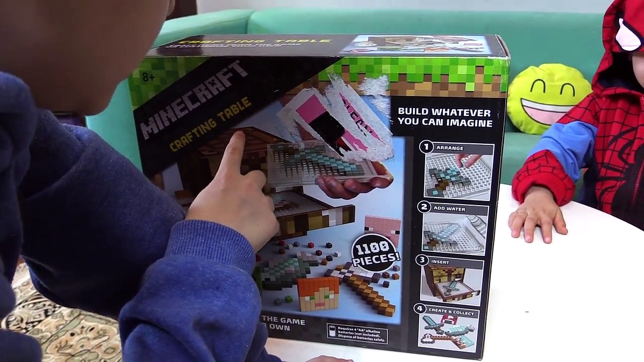 Minecraft Crafting Table Real Parte 1 - Brinquedos Infantil Minecraft Toys Kids