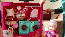 Baby Annabell Baby Born Toy Washing Machine - Our Generation Laundry Set Baby Dolls wash Clothes