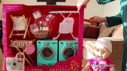 Baby Annabell Baby Born Toy Washing Machine - Our Generation Laundry Set Baby Dolls wash Clothes