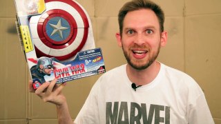 Nerf Captain America Civil War Blaster Reveal Shield Unboxing