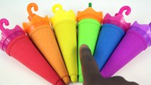 DIY How To Make Kinetic Sand Ice Cream Popsicles umbrella Kinetic Sand Frozen Elsa Surprise Toys