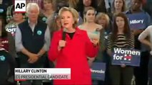 Clinton Imitates Barking Dog at Campaign Stop