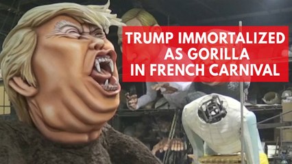 Download Video: Donald Trump depicted as gorilla in France's Carnival De Nice