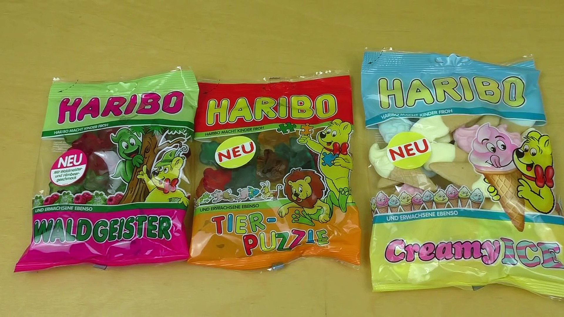 Haribo New Flavors New Ice Cream Animal Puzzle Waldgeister Video Dailymotion