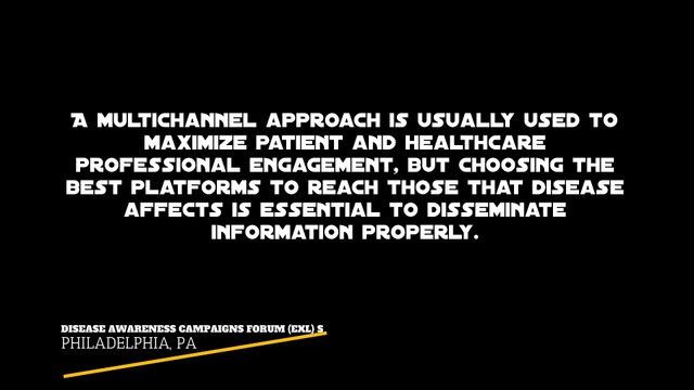 Disease Awareness Campaigns Forum (exl) S