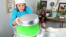 Jello Moana Doll Ocean Dress Dessert | Disney Princess Gummy Food Moana Kids Cooking Recipes