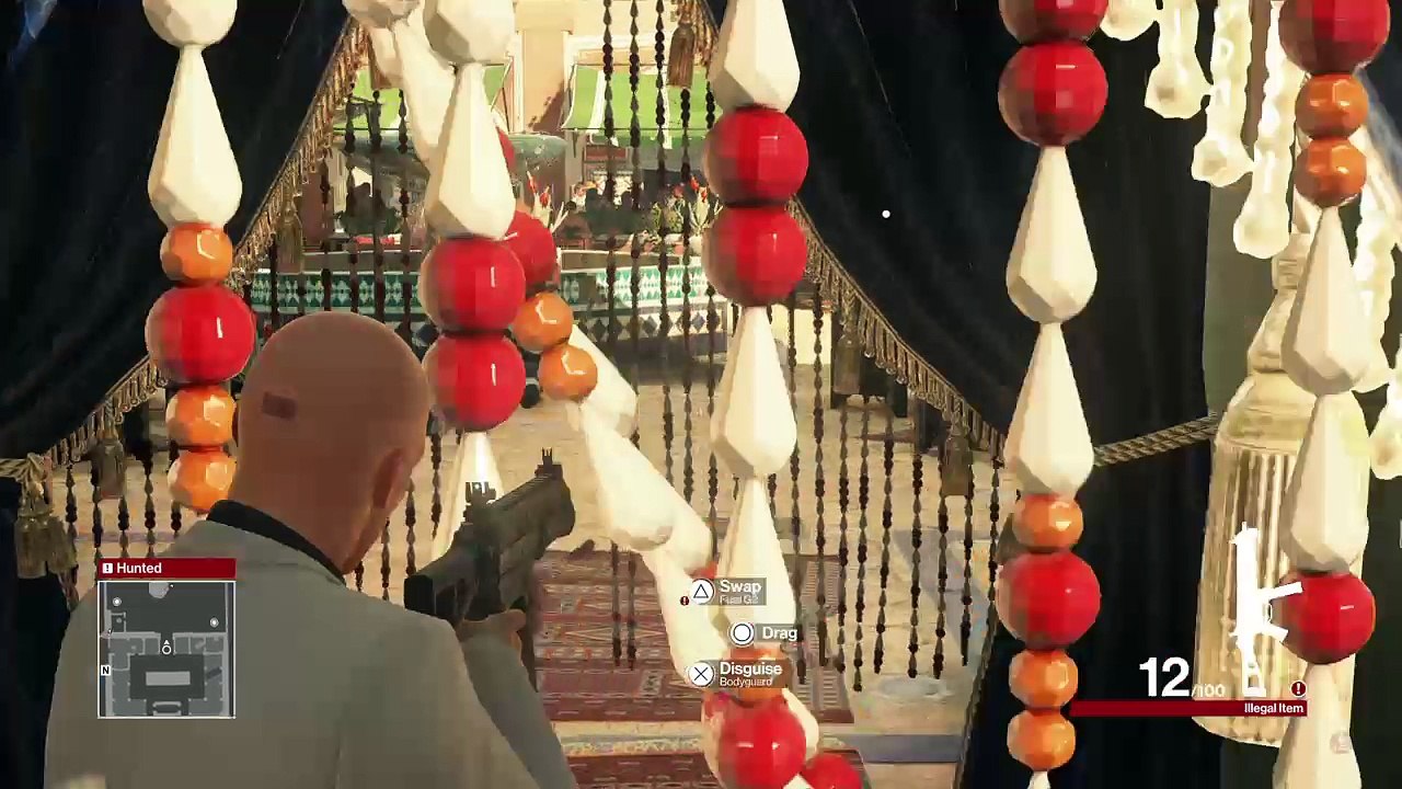 Getting spotted in hitman