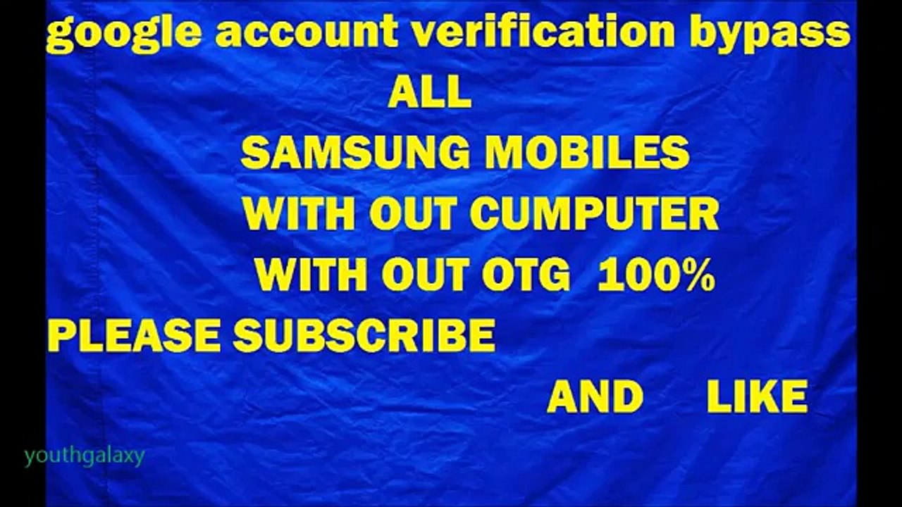 SAMSUNG Easy bypass google account verification with out OTG+SIDESYNC --HD