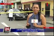 Ladrones fuertemente armados asaltan agencia bancaria en Breña