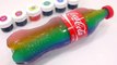 DIY How To Make Colors Coca Cola Bottle Gummy Pudding Learn Colors Slime Clay