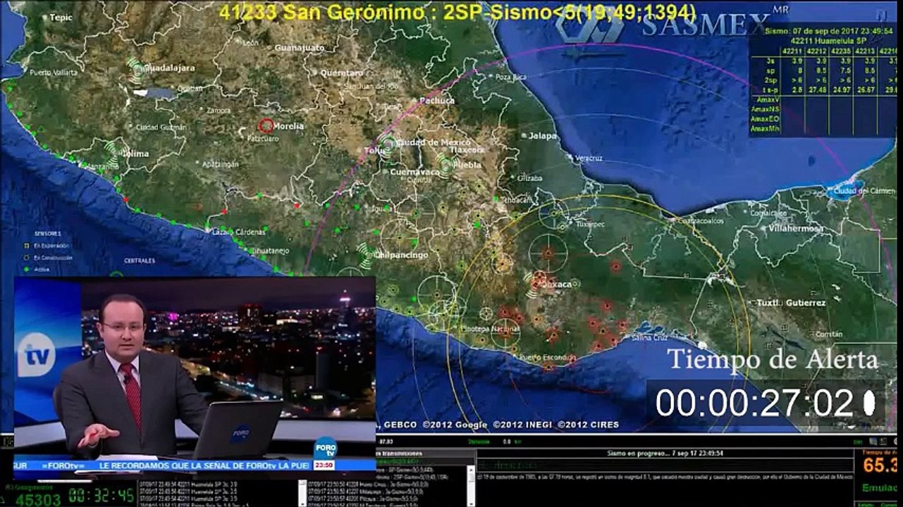 Asi funciono la alerta sismica 07/sep/2017