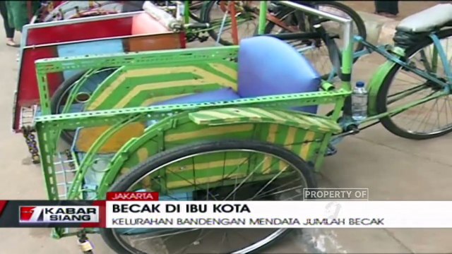 Becak di Kelurahan Bandengan Jakarta Mulai Didata
