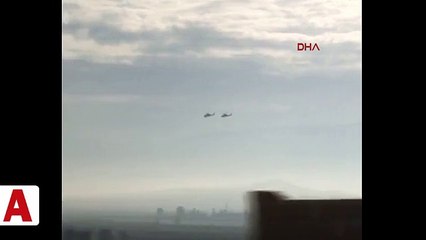 Sınırda helikopter hareketliliği