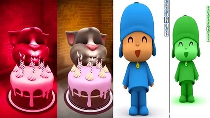 ✿Learn Colors with My Talking TOM Pocoyo Colours for Kids animation education cartoon compilation EP